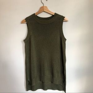 Olive green sweater vest